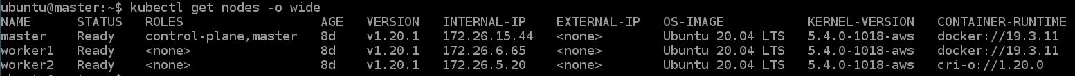 container runtime changed node info