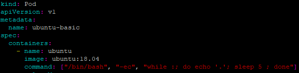 k8s ubuntu pod yaml example